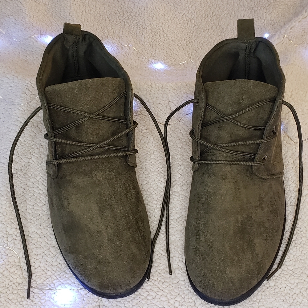 Classic Suede Oxford flat rounded lace up shoes